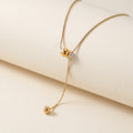 Collier Yin & Or bicolore doré et argenté en acier inoxydable